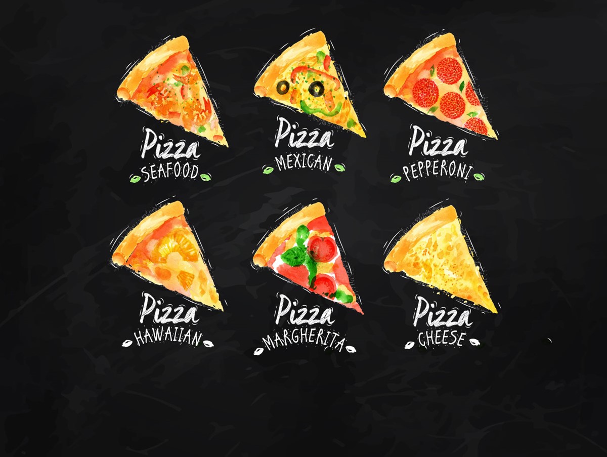 Pizza Slice Cafe Behangmodel