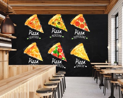 Pizza Slice Cafe Behangmodel