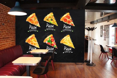 Pizza Slice Cafe Behangmodel