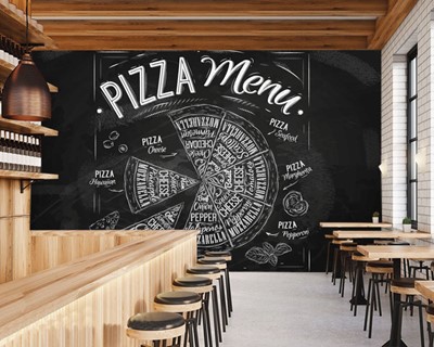 Pizza Slice Cafe Behang