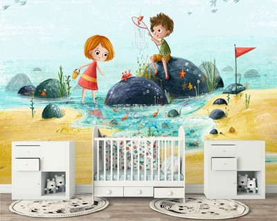 Babykamer Wallpaper Afbeeldingen