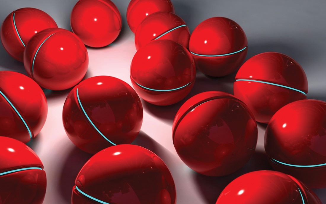 Rode Ballen 3D Achtergrond