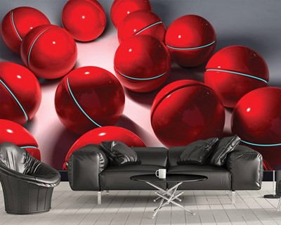 Rode Ballen 3D Achtergrond
