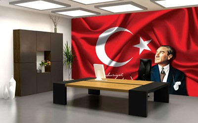 Ataturk Foto Turkse Vlag Wallpaper