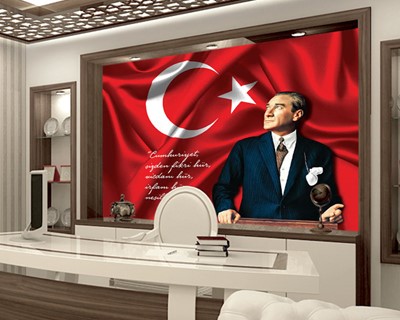 Ataturk Foto Turkse Vlag Wallpaper