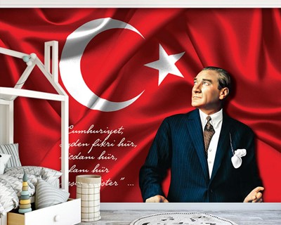 Ataturk Foto Turkse Vlag Wallpaper