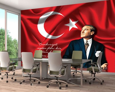 Ataturk Foto Turkse Vlag Wallpaper
