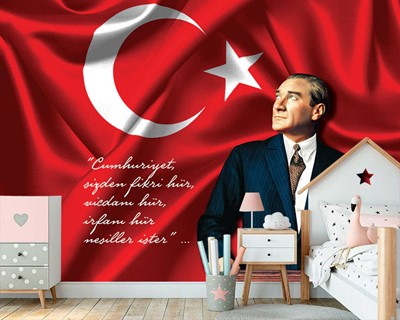 Ataturk Foto Turkse Vlag Wallpaper