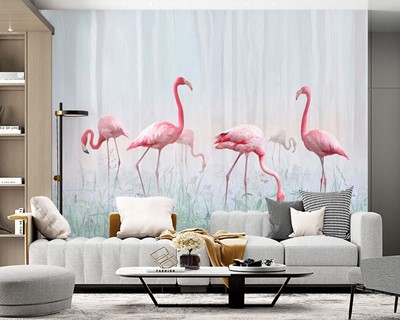 Flamingo Vogels Foto Muur Poster