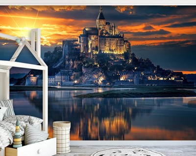 Mont Saint Michel eiland behang