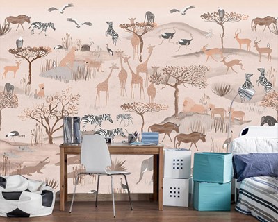 Afrikaanse dieren foto babykamer behang