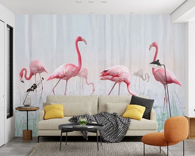 Flamingo Vogels Foto Muur Poster