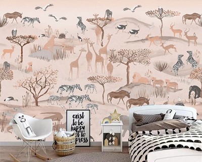 Afrikaanse dieren foto babykamer behang