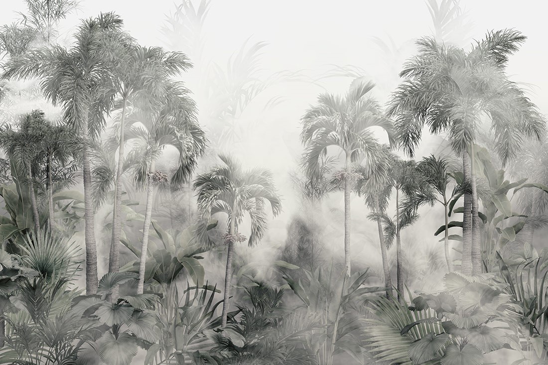 Muurposter met tropisch jungle-thema