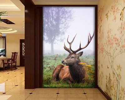 Big Horned Deer Forest Wallpaper