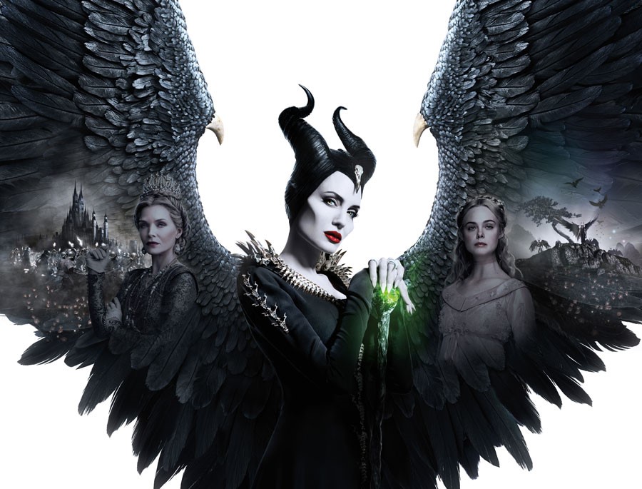 Fantasie-achtergrond met Maleficent-thema