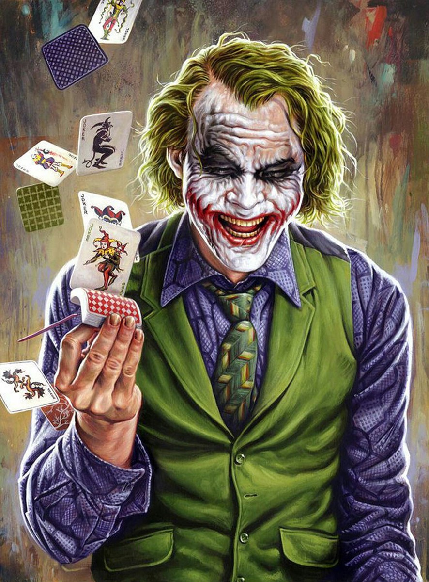 Behangmodel met Joker-thema