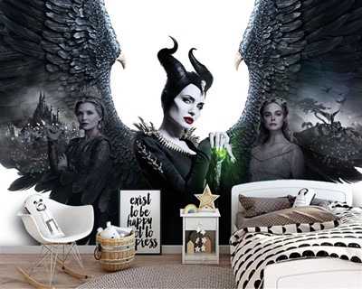 Fantasie-achtergrond met Maleficent-thema