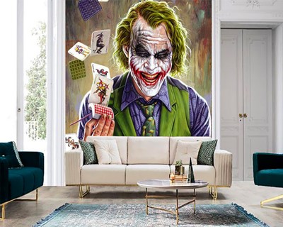 Behangmodel met Joker-thema