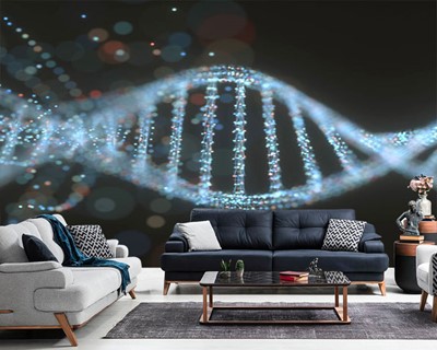 Behangmodel met DNA Helix-thema