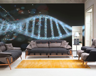 Behangmodel met DNA Helix-thema