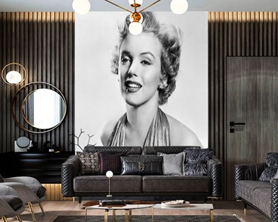 Zwart-wit Marilyn Monroe-behang