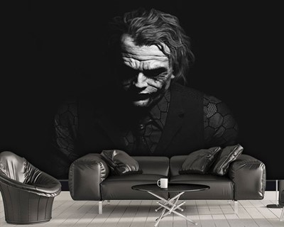 Zwart-wit Joker Foto Wallpaper