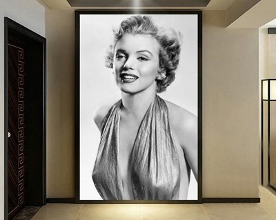 Zwart-wit Marilyn Monroe-behang