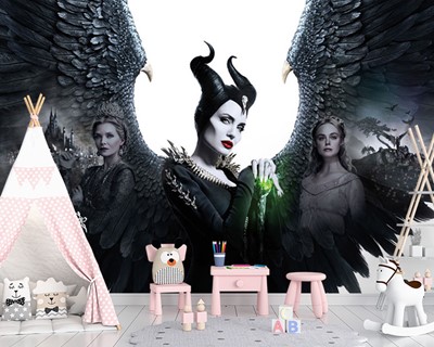 Fantasie-achtergrond met Maleficent-thema