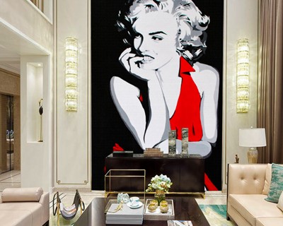 Marilyn Monroe Tekening Behang