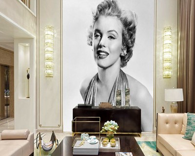 Zwart-wit Marilyn Monroe-behang