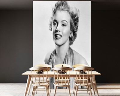 Zwart-wit Marilyn Monroe-behang