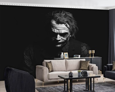 Zwart-wit Joker Foto Wallpaper