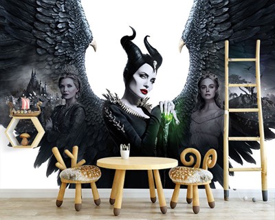 Fantasie-achtergrond met Maleficent-thema