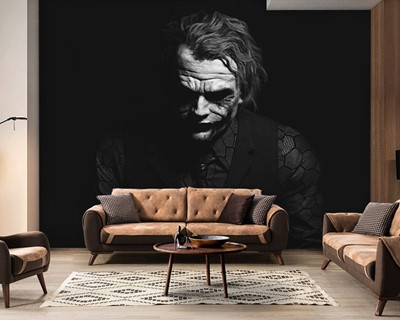 Zwart-wit Joker Foto Wallpaper