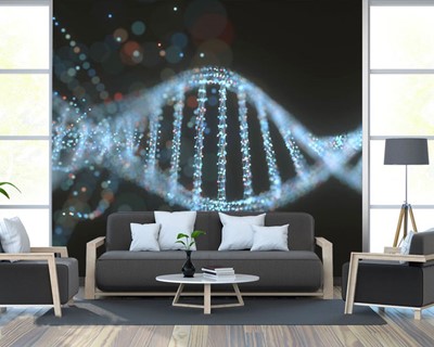 Behangmodel met DNA Helix-thema