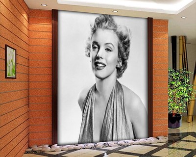 Zwart-wit Marilyn Monroe-behang