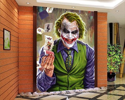 Behangmodel met Joker-thema