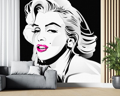 Marilyn Monroe zwart-wit behang