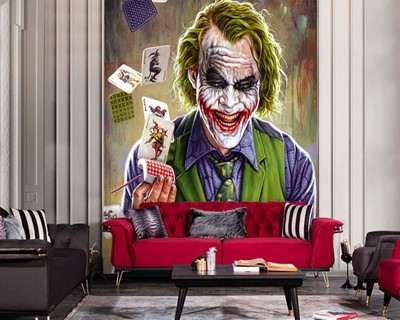 Behangmodel met Joker-thema