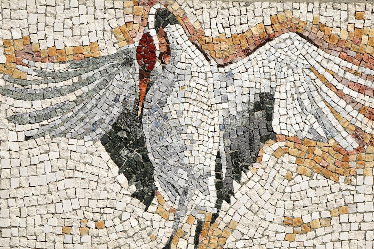 Bird Themed Mosaic Wallpaper