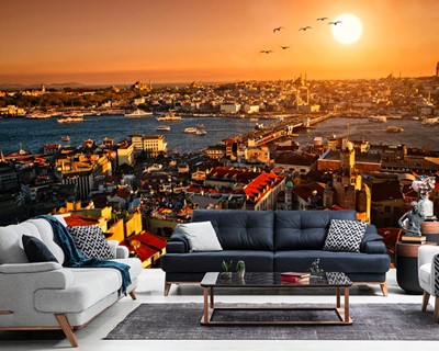 Sunset Istanbul Scenery Wallpaper