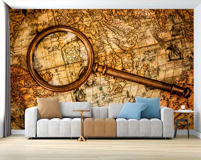 Tumbled World Map Wallpaper Model