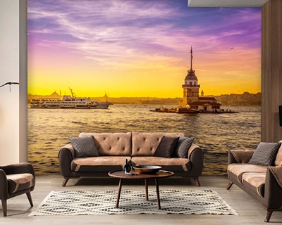 Istanbul Maiden's Tower Scenery Wallpaper