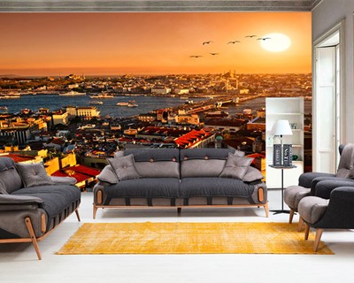 Sunset Istanbul Scenery Wallpaper