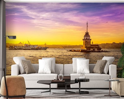 Istanbul Maiden's Tower Scenery Wallpaper