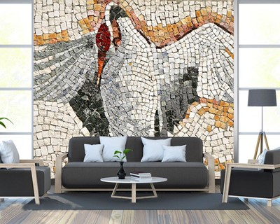 Bird Themed Mosaic Wallpaper