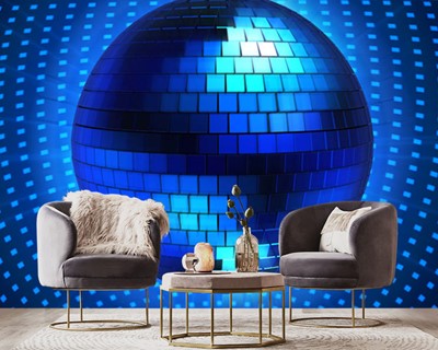 Blue Disco Ball Wallpaper