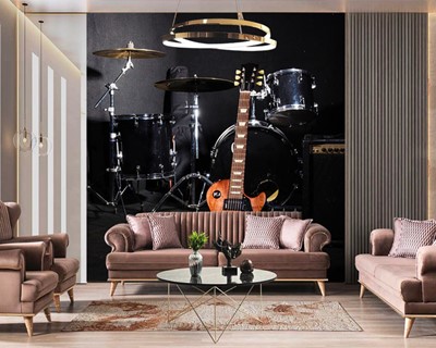 Guitar And Drum Picture Wallpaper