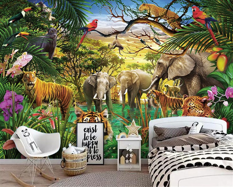 Safari Natuur Wallpaper 3D-behangen | 3D-achtergronden